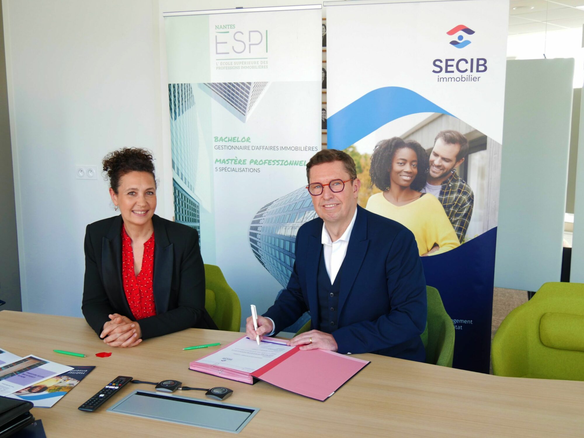 SIgnature partenariat SECIB Immobilier - Groupe ESPI